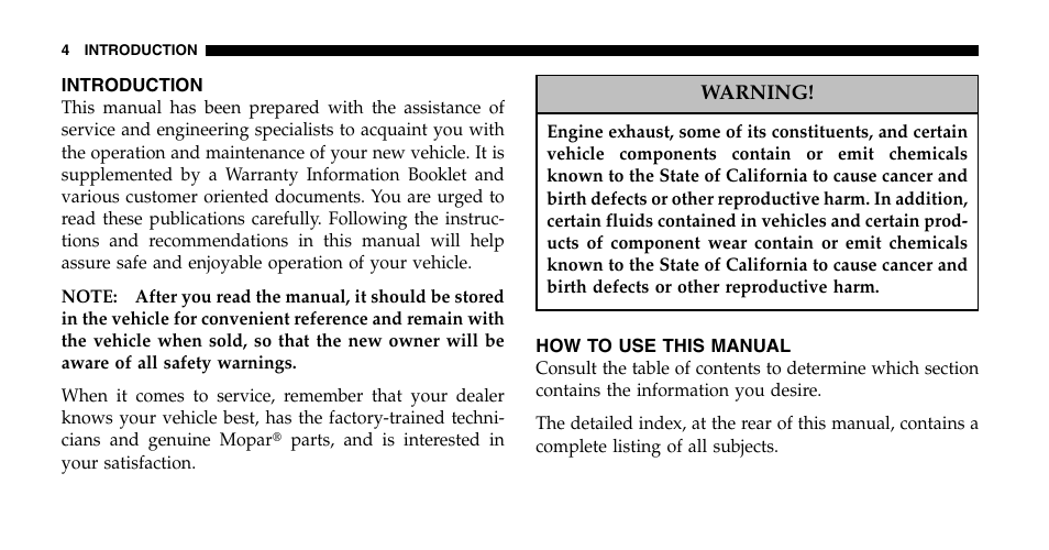 Dodge 2006  Ram Pickup 2500 User Manual | Page 4 / 536