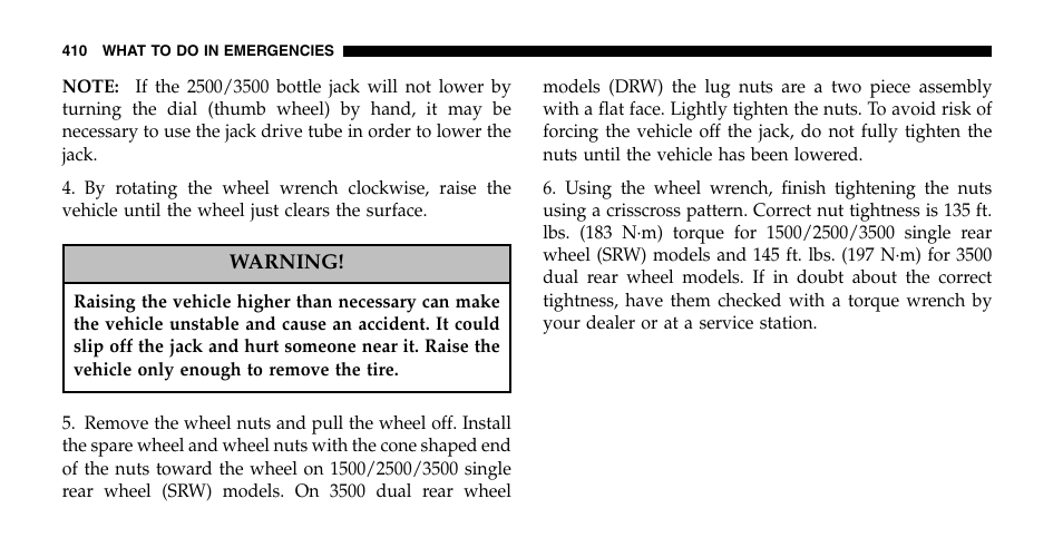 Dodge 2006  Ram Pickup 2500 User Manual | Page 410 / 536