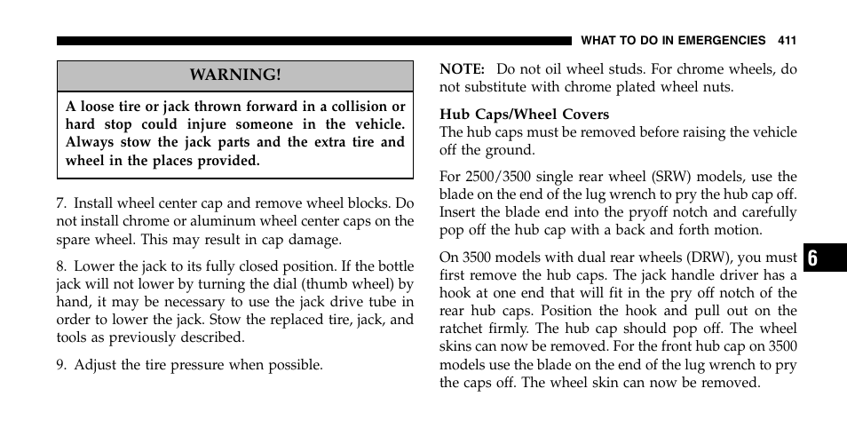 Dodge 2006  Ram Pickup 2500 User Manual | Page 411 / 536