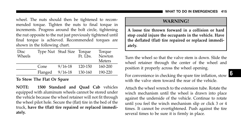 Dodge 2006  Ram Pickup 2500 User Manual | Page 415 / 536