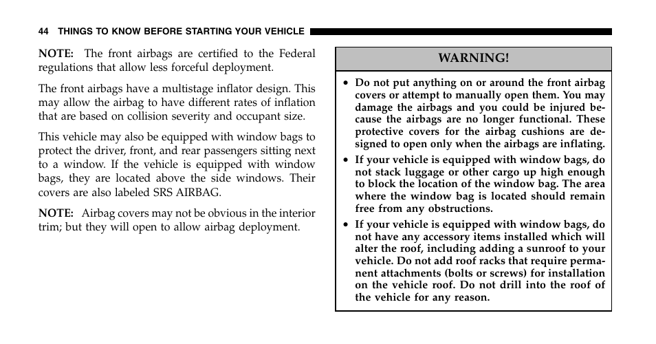 Dodge 2006  Ram Pickup 2500 User Manual | Page 44 / 536