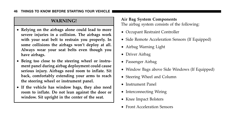 Dodge 2006  Ram Pickup 2500 User Manual | Page 46 / 536