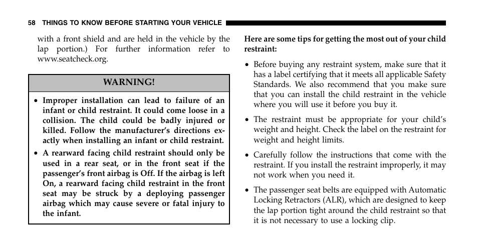 Dodge 2006  Ram Pickup 2500 User Manual | Page 58 / 536