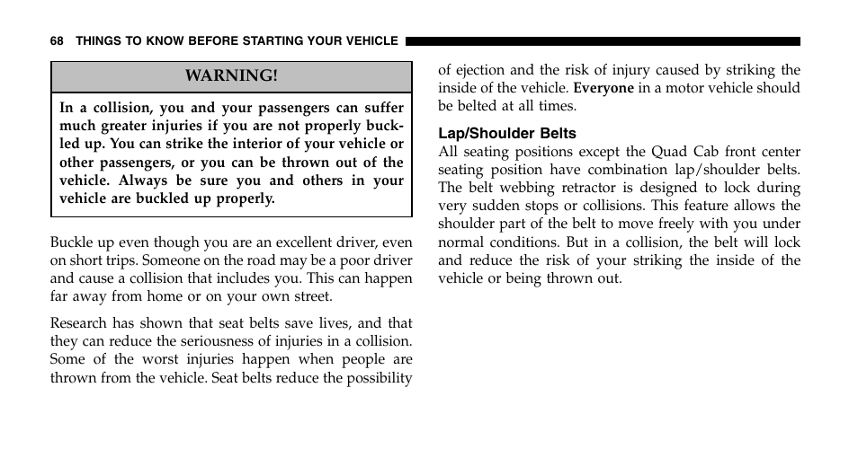 Dodge 2006  Ram Pickup 2500 User Manual | Page 68 / 536