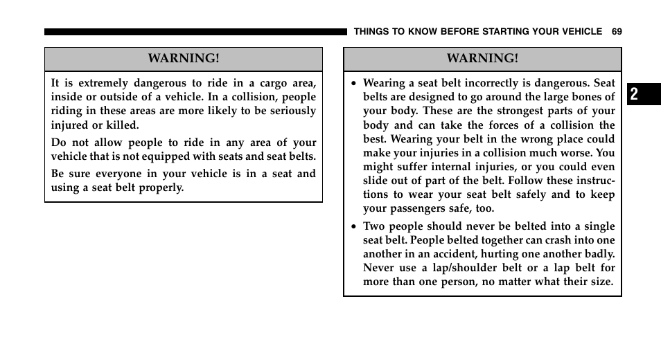 Dodge 2006  Ram Pickup 2500 User Manual | Page 69 / 536