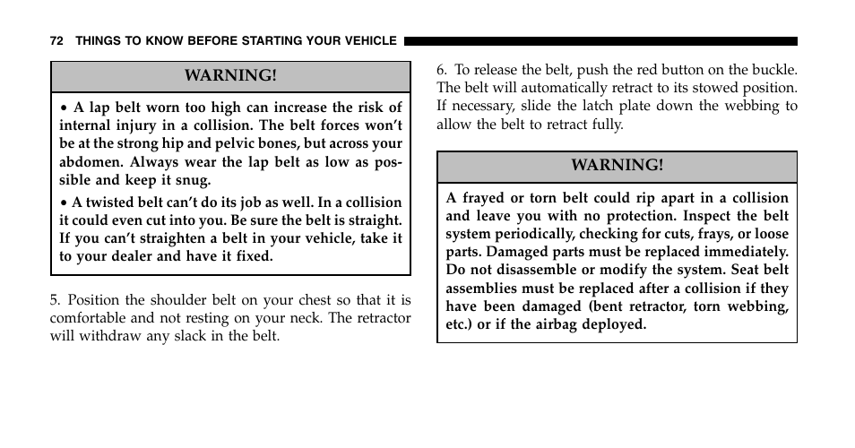 Dodge 2006  Ram Pickup 2500 User Manual | Page 72 / 536