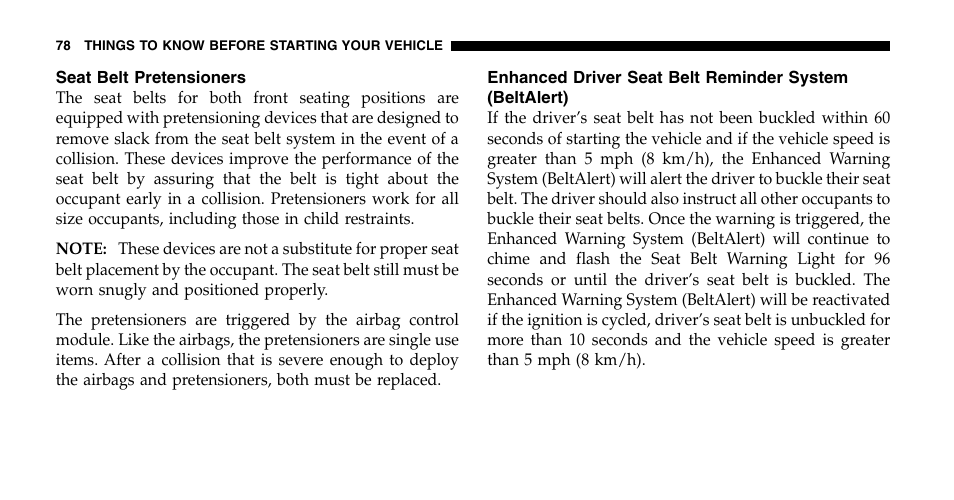 Dodge 2006  Ram Pickup 2500 User Manual | Page 78 / 536