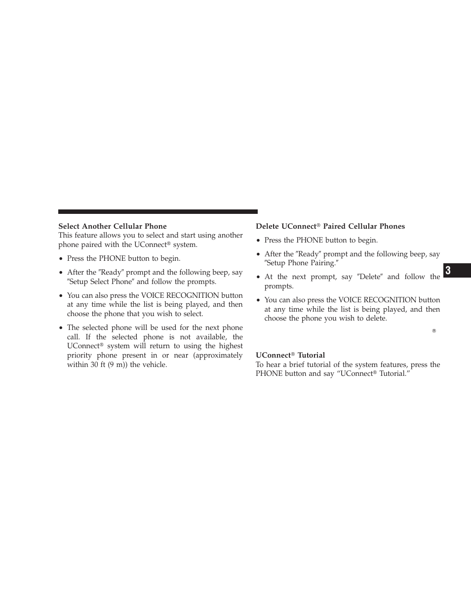 Things you should know about your uconnect system, Things you should know about your, Uconnect | System | Dodge 2009 Ram Chassis Cab User Manual | Page 107 / 429
