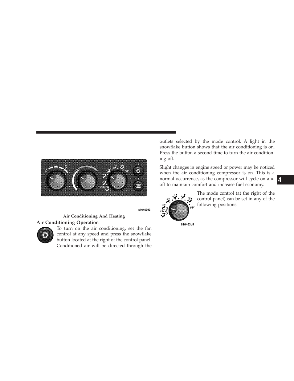 Air conditioning and heating - if equipped, Air conditioning and heating, If equipped | Dodge 2009 Ram Chassis Cab User Manual | Page 209 / 429