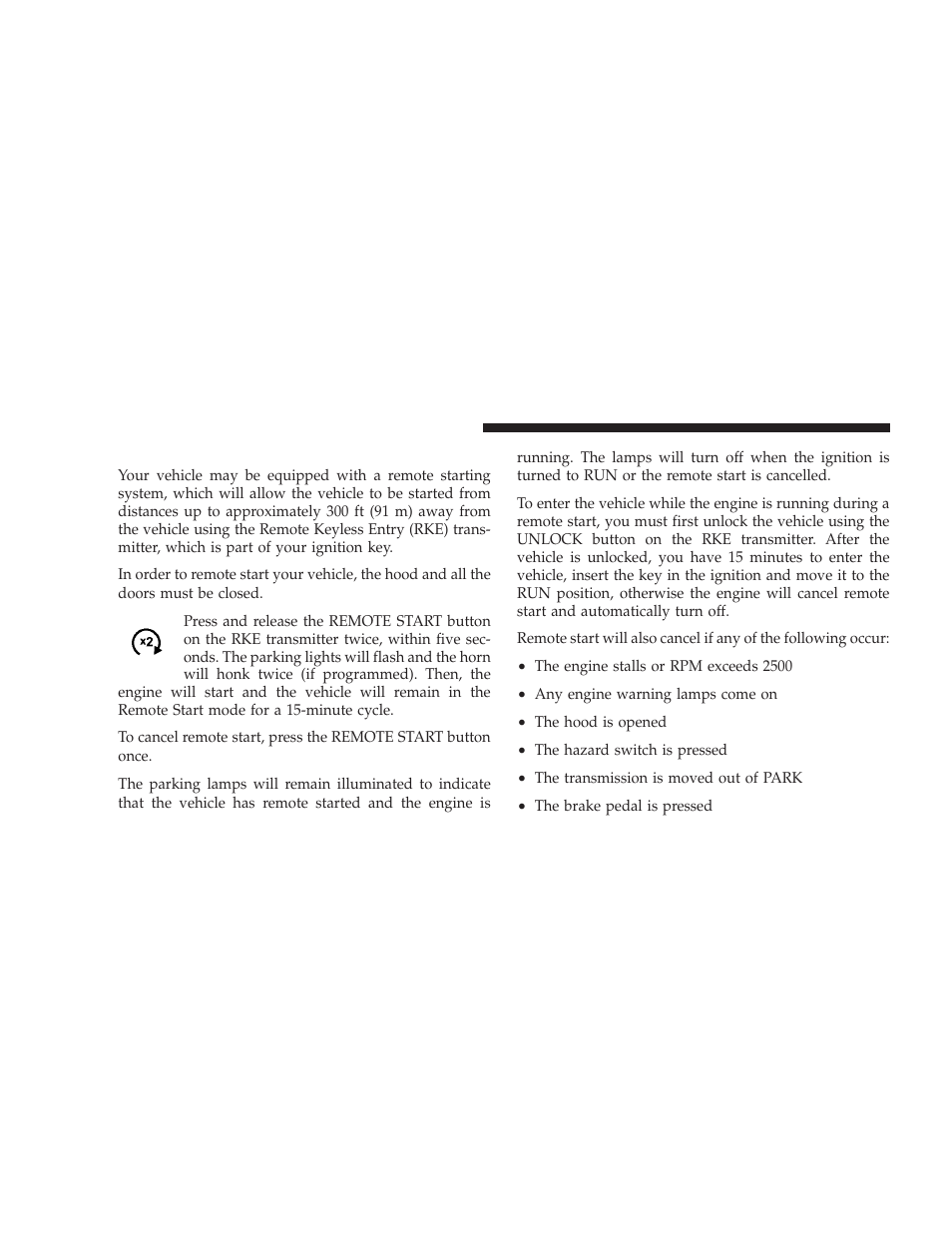 Remote starting system - if equipped, Remote starting system — if equipped | Dodge 2009 Ram Chassis Cab User Manual | Page 28 / 429