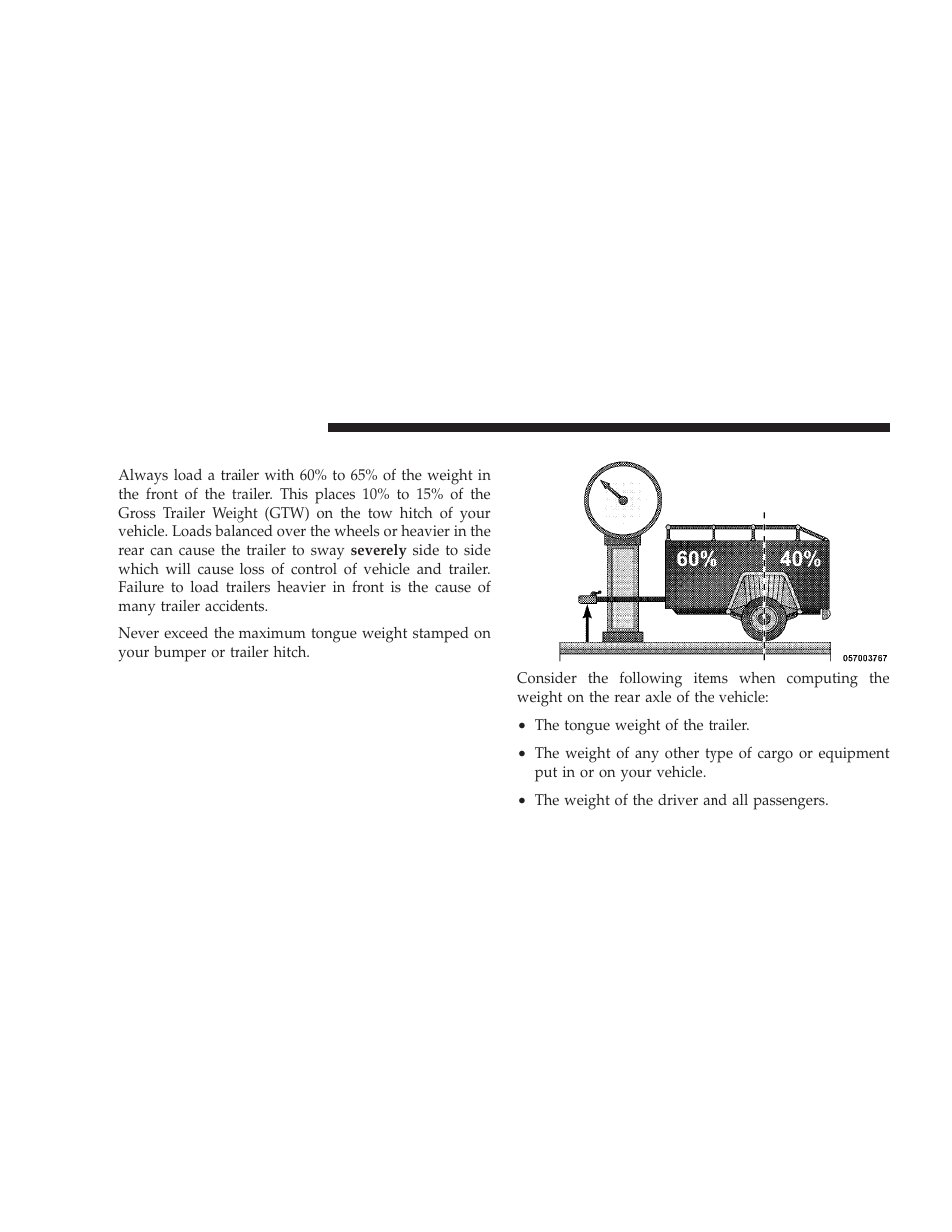Trailer and tongue weight | Dodge 2009 Ram Chassis Cab User Manual | Page 296 / 429