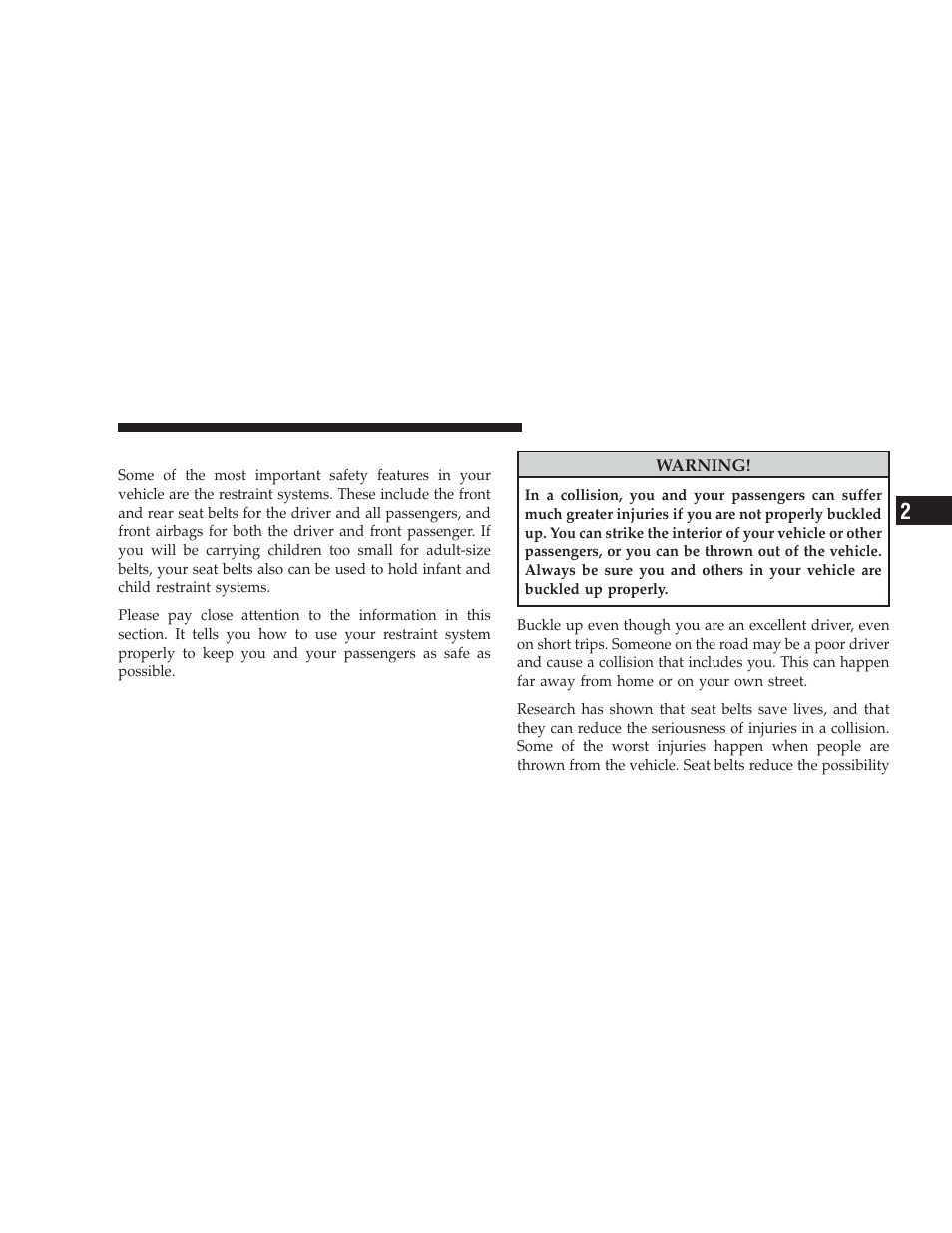 Occupant restraints | Dodge 2009 Ram Chassis Cab User Manual | Page 37 / 429