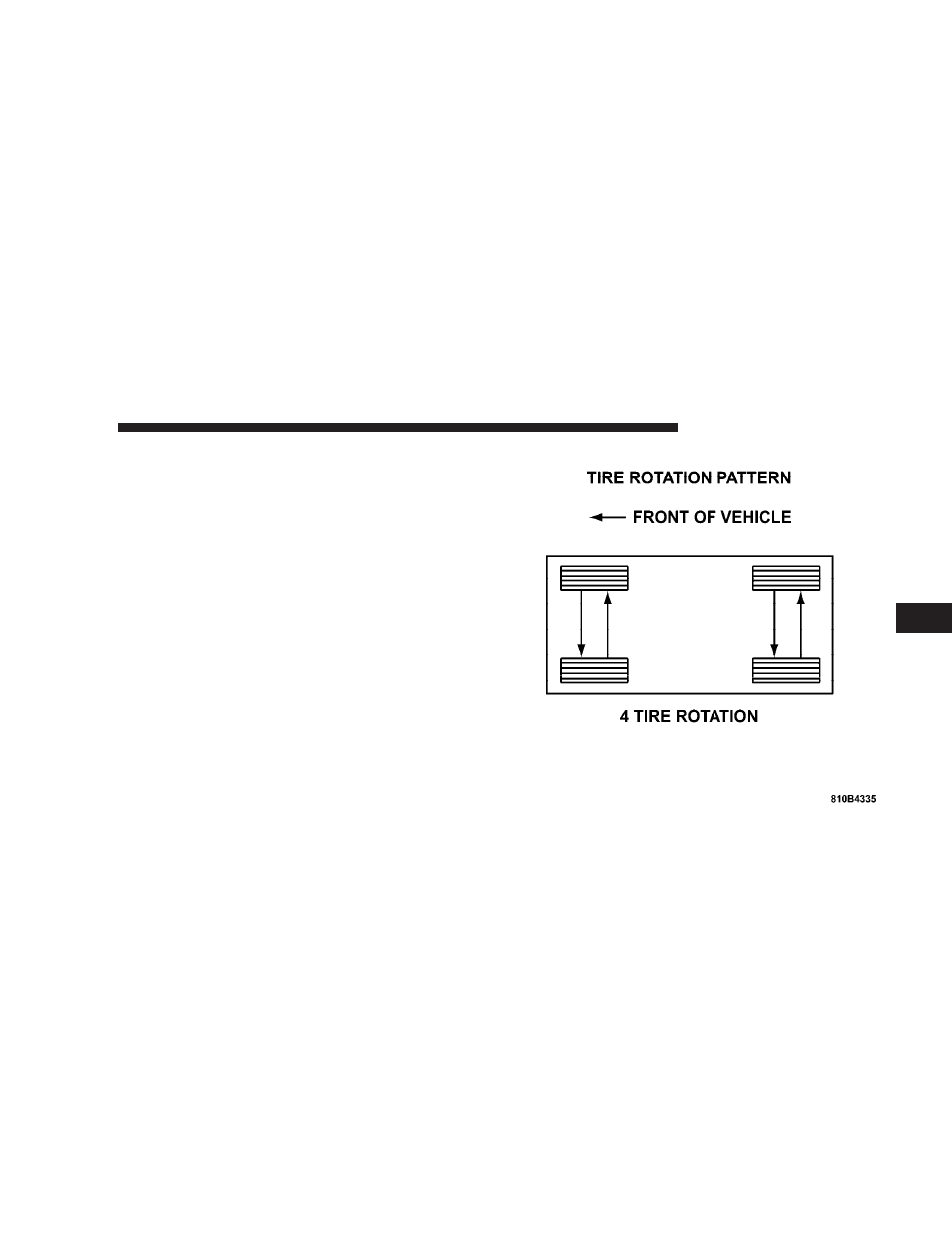 Tire rotation | Dodge 2008 Viper User Manual | Page 166 / 303