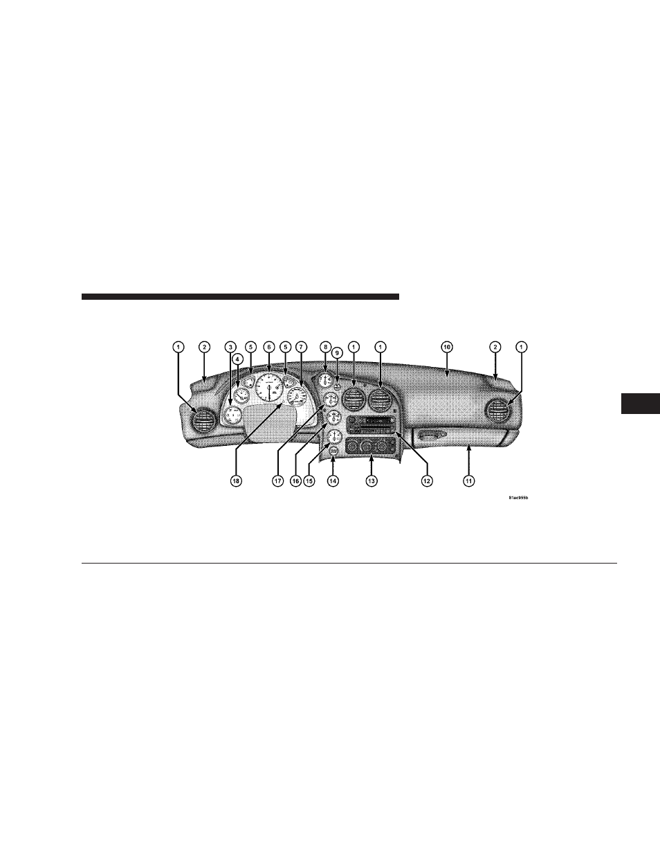 Instrument panel features | Dodge 2008 Viper User Manual | Page 96 / 303