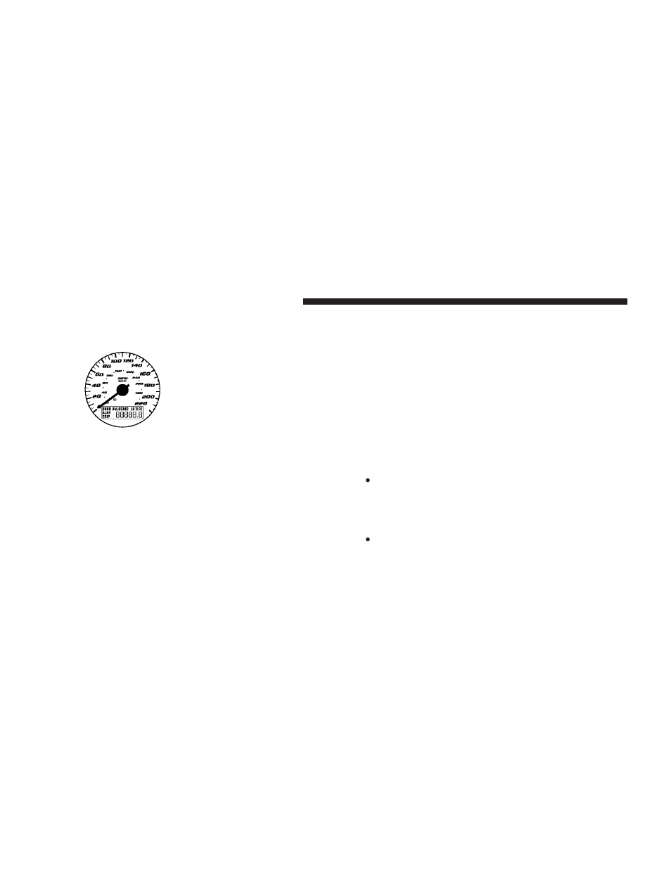 Instrument cluster description, Speedometer | Dodge 2008 Viper User Manual | Page 97 / 303