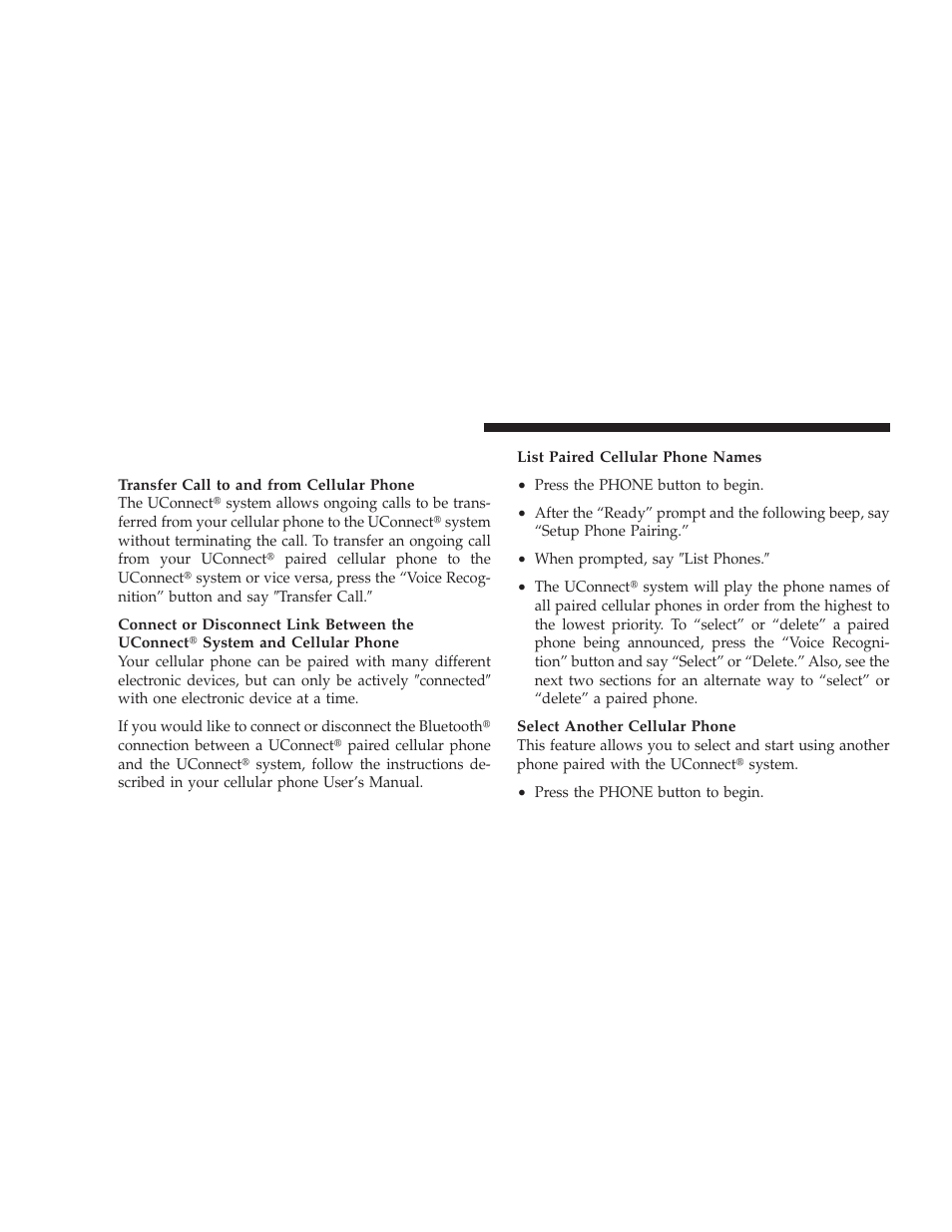 Advanced phone connectivity | Dodge 2009 Journey User Manual | Page 112 / 523