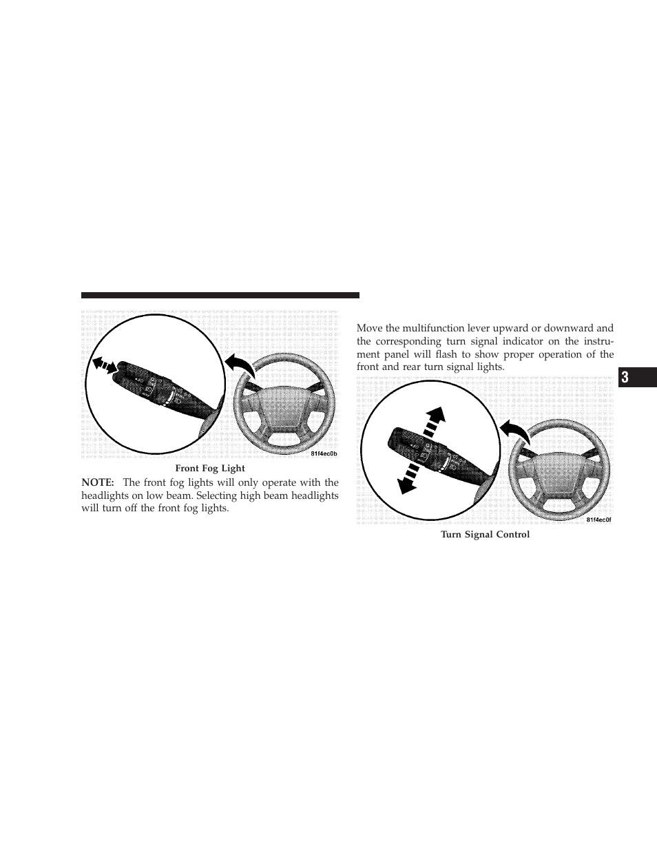 Turn signals | Dodge 2009 Journey User Manual | Page 151 / 523