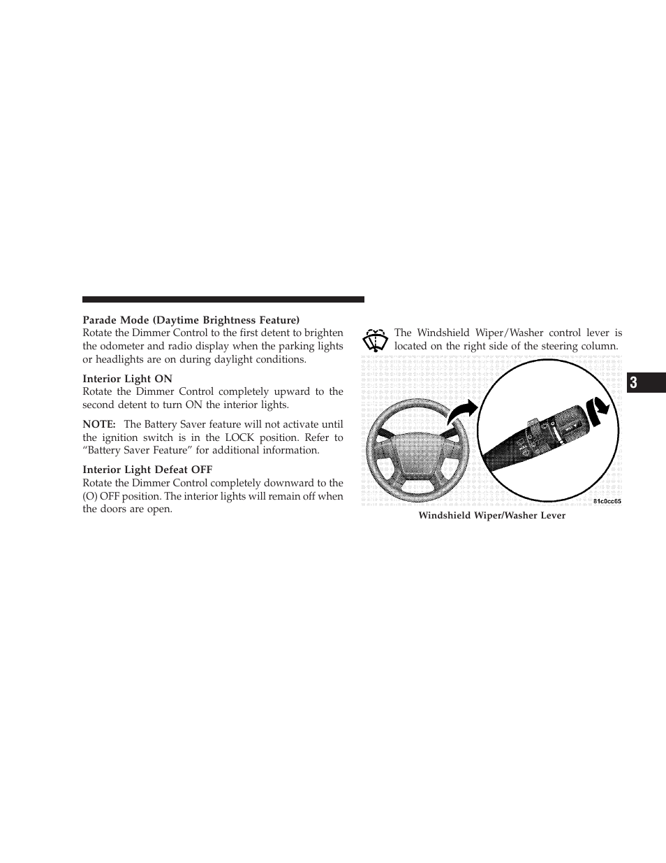 Windshield wipers and washers | Dodge 2009 Journey User Manual | Page 155 / 523