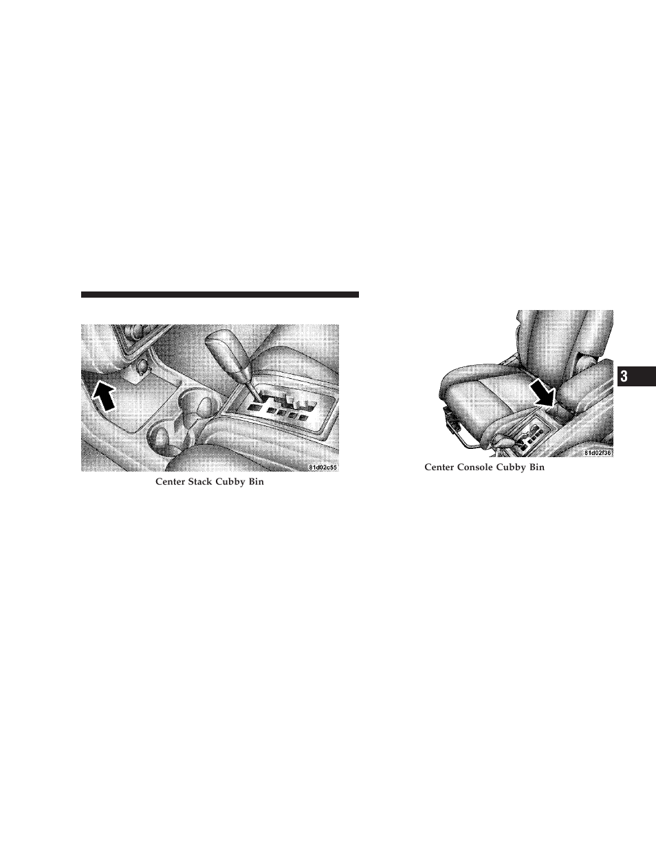 Center console storage | Dodge 2009 Journey User Manual | Page 185 / 523