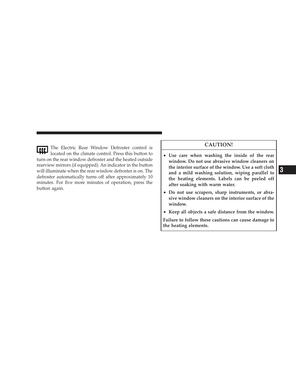 Rear window defroster - if equipped | Dodge 2009 Journey User Manual | Page 197 / 523