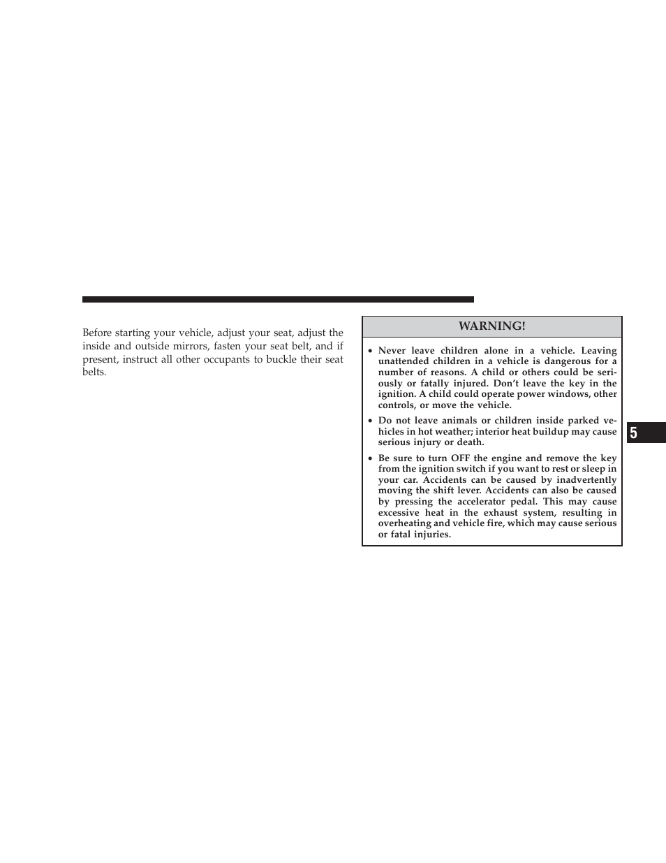 Starting procedures | Dodge 2009 Journey User Manual | Page 309 / 523