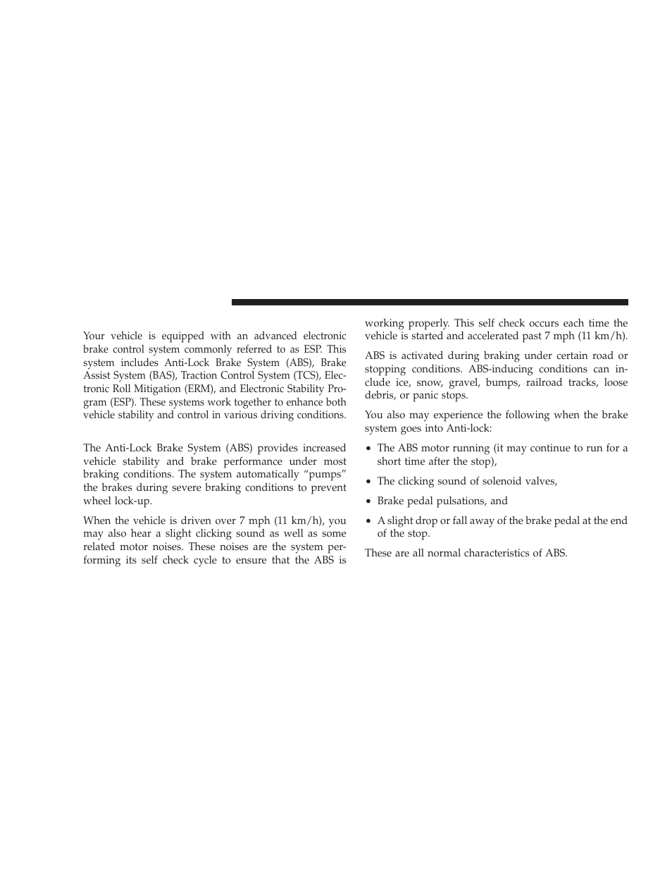 Electronic brake control system, Anti-lock brake system (abs) | Dodge 2009 Journey User Manual | Page 330 / 523