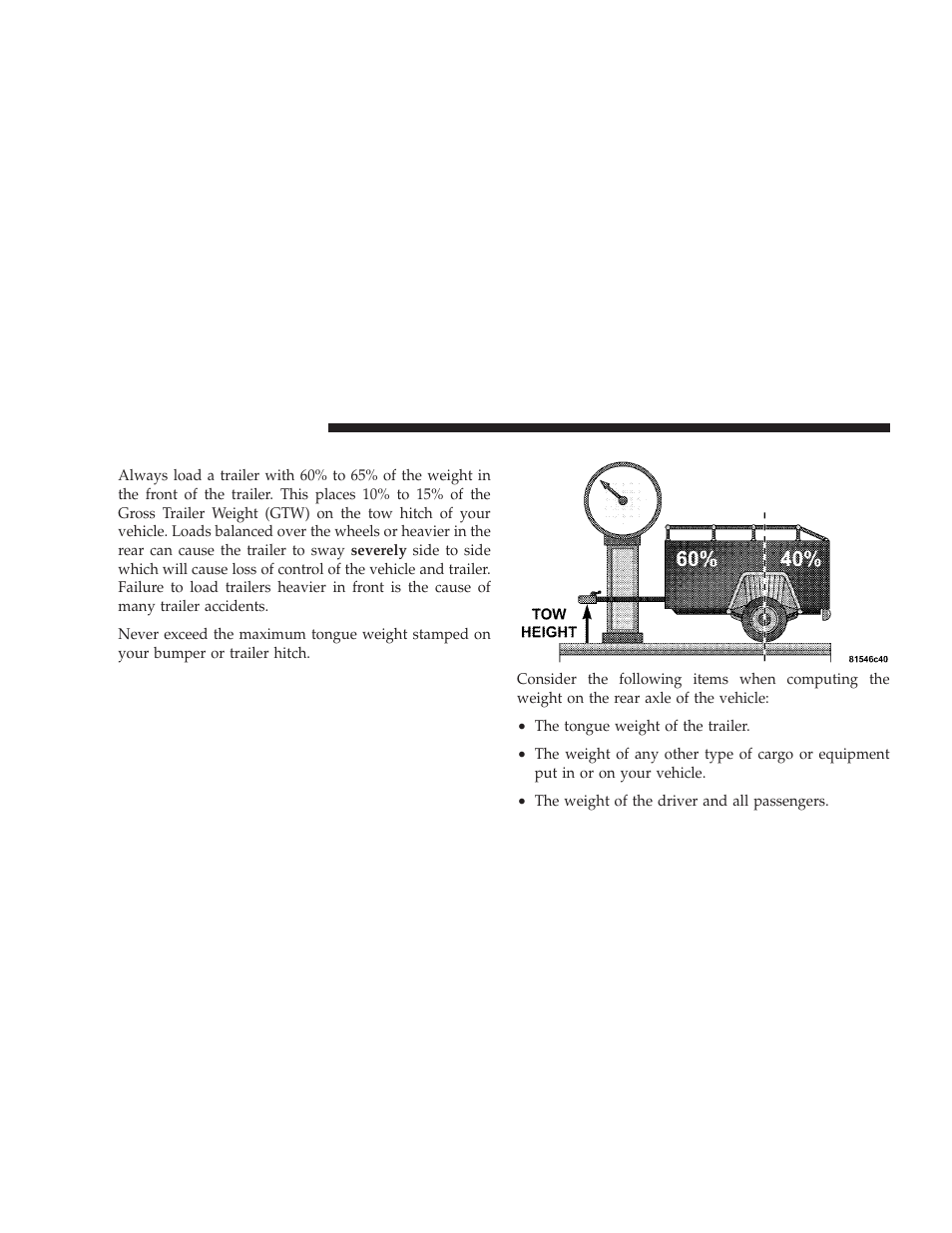 Trailer and tongue weight | Dodge 2009 Journey User Manual | Page 386 / 523