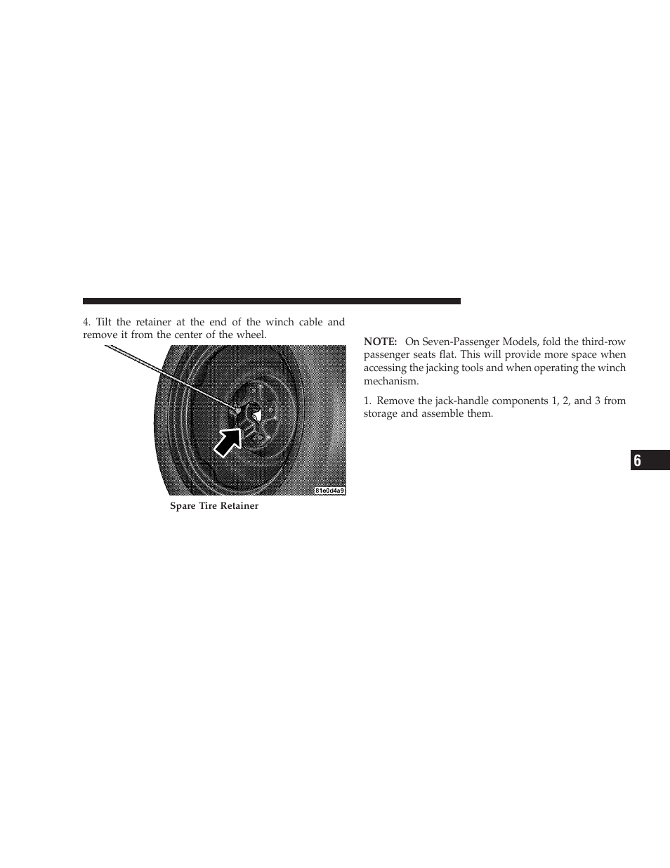 Spare tire stowage | Dodge 2009 Journey User Manual | Page 401 / 523