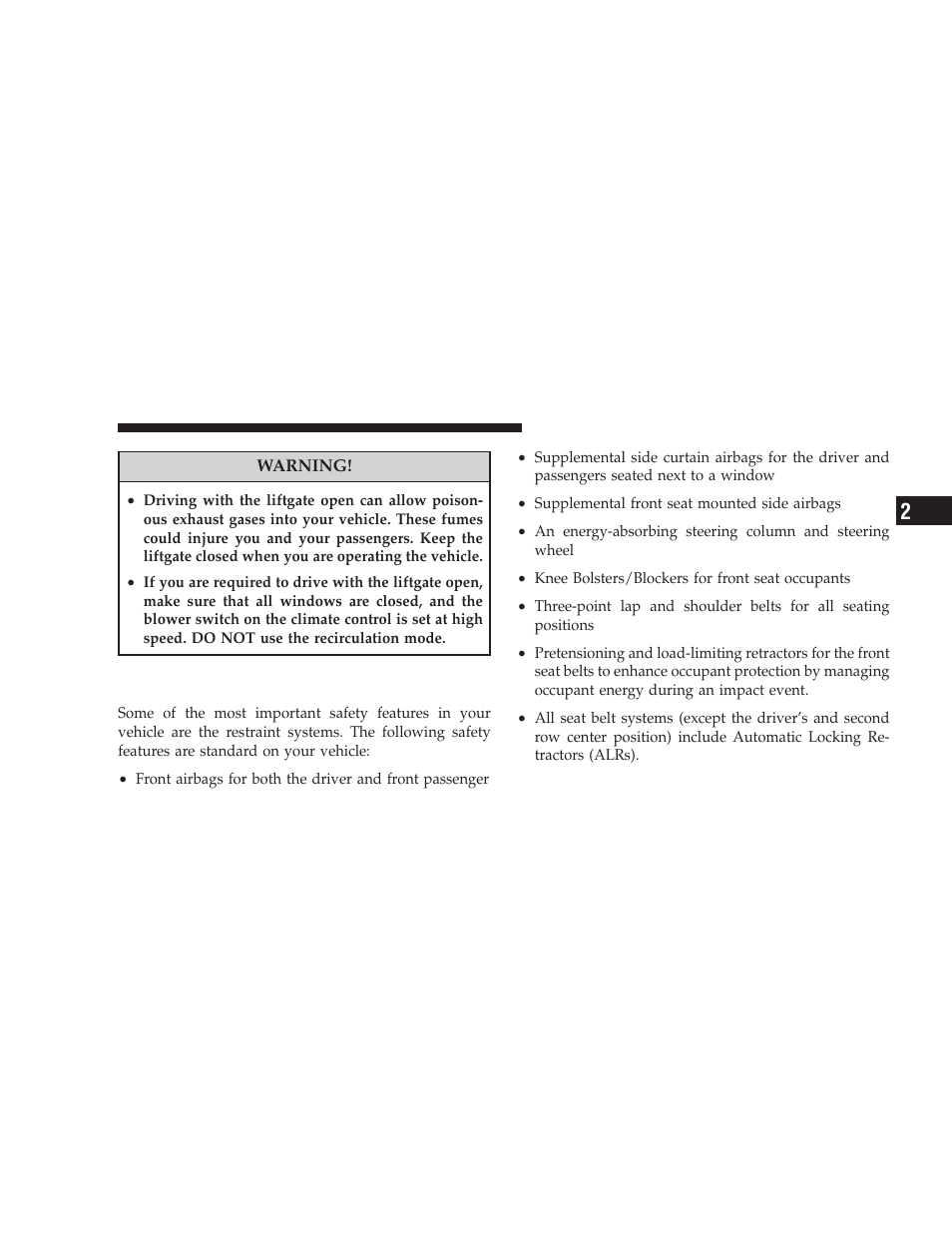 Occupant restraints | Dodge 2009 Journey User Manual | Page 41 / 523