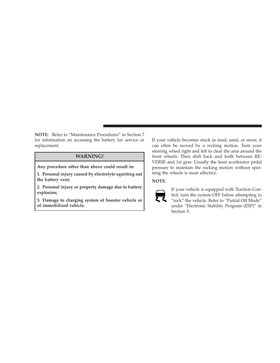 Freeing a stuck vehicle | Dodge 2009 Journey User Manual | Page 412 / 523