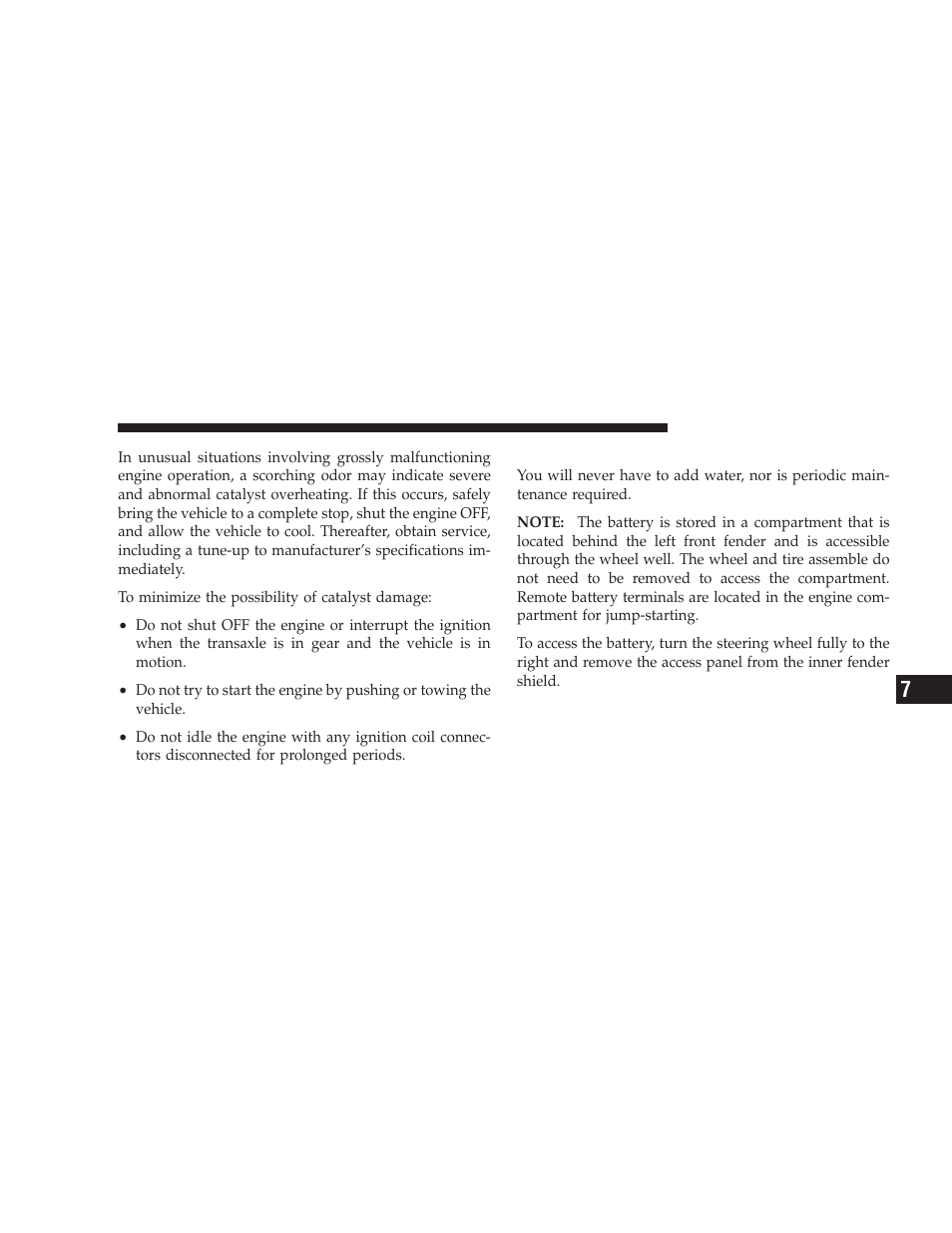 Maintenance-free battery | Dodge 2009 Journey User Manual | Page 433 / 523