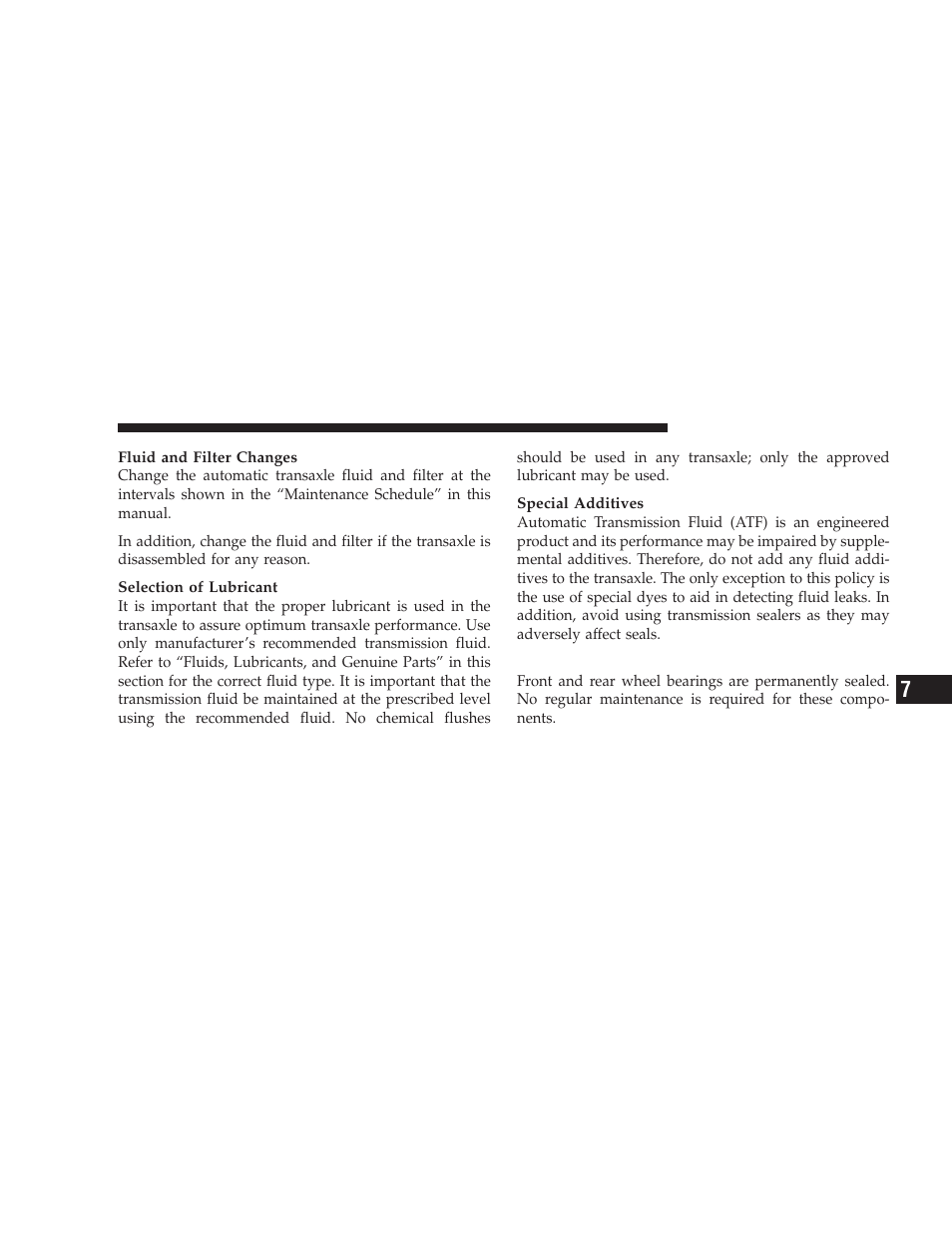 Front and rear wheel bearings | Dodge 2009 Journey User Manual | Page 453 / 523