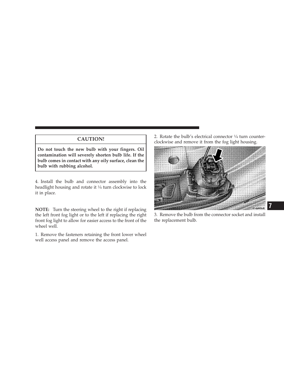 Front fog light | Dodge 2009 Journey User Manual | Page 469 / 523