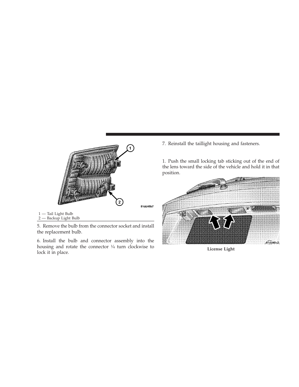 License plate light | Dodge 2009 Journey User Manual | Page 472 / 523