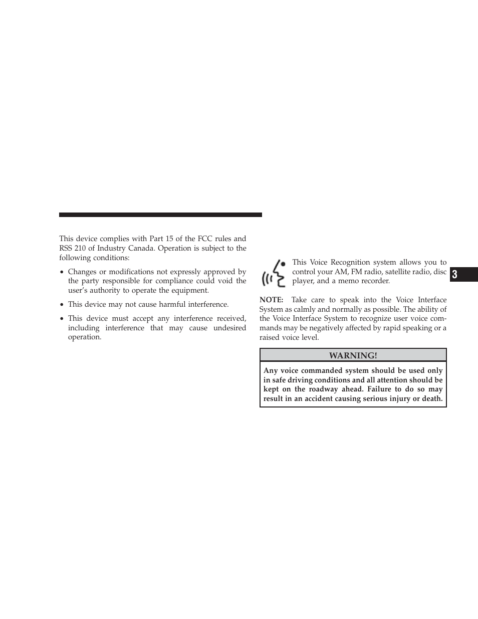 General information, Voice recognition system (vr) - if equipped, Voice recognition system (vr) operation | Voice recognition system (vr), If equipped | Dodge 2009 Charger User Manual | Page 119 / 484