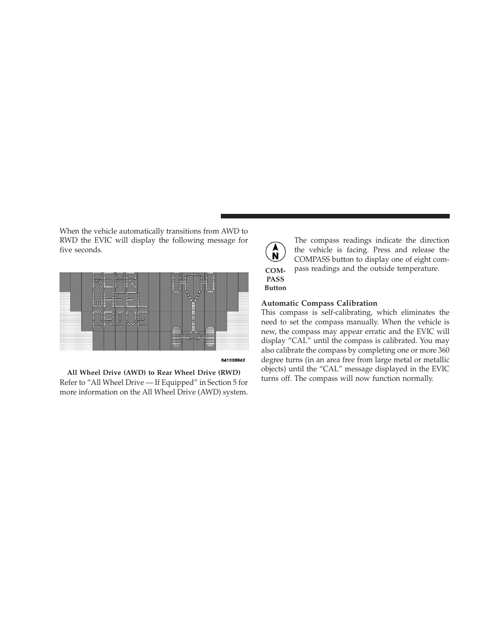 Compass display | Dodge 2009 Charger User Manual | Page 192 / 484