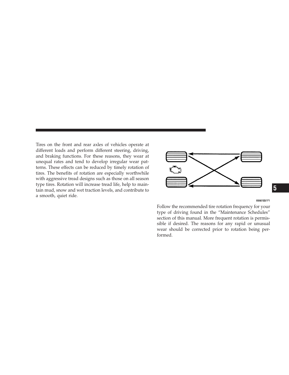 Tire pressure monitor system (tpms), Tire rotation recommendations | Dodge 2009 Charger User Manual | Page 323 / 484