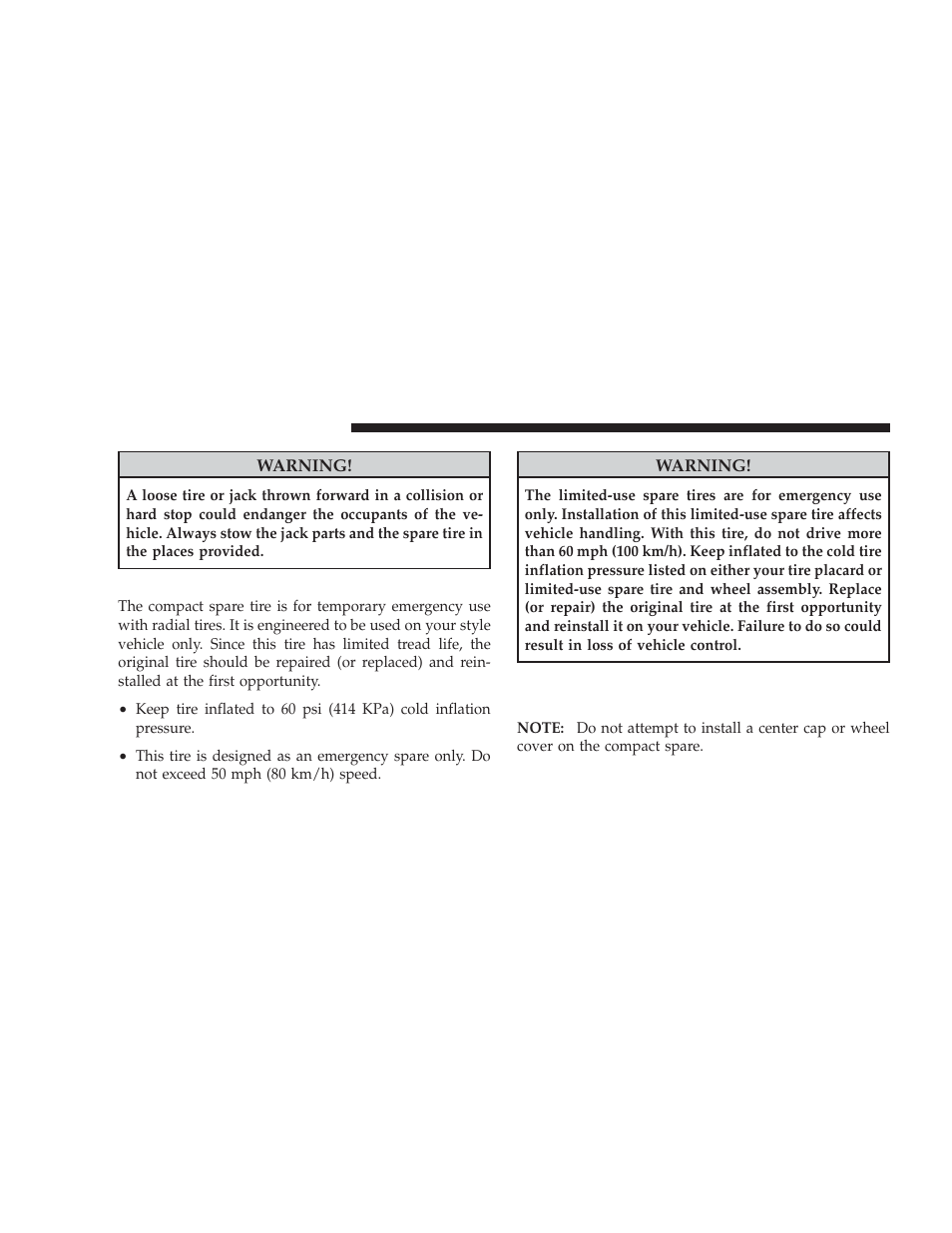 Compact spare tire, Wheel cover or center cap installation, If equipped) | Dodge 2009 Charger User Manual | Page 368 / 484