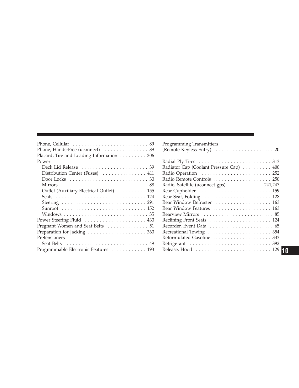 Dodge 2009 Charger User Manual | Page 475 / 484