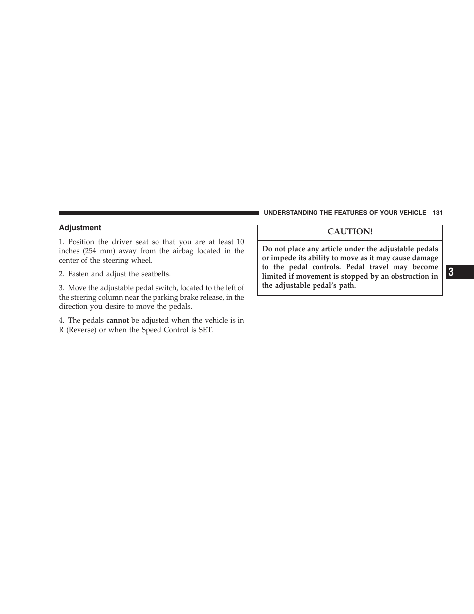 Adjustment | Dodge 2007 Ram Chassis Cab User Manual | Page 131 / 532