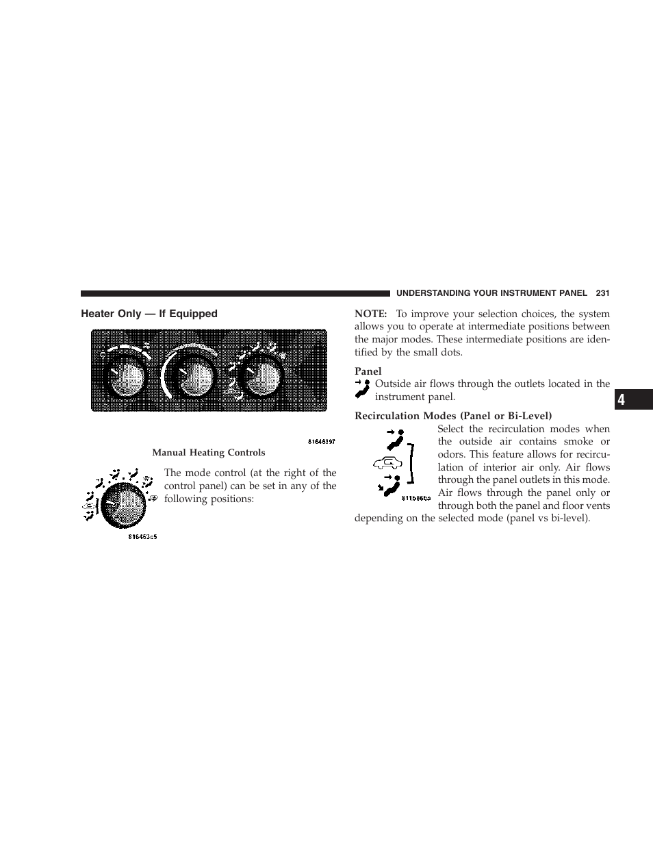 Heater only — if equipped | Dodge 2007 Ram Chassis Cab User Manual | Page 231 / 532