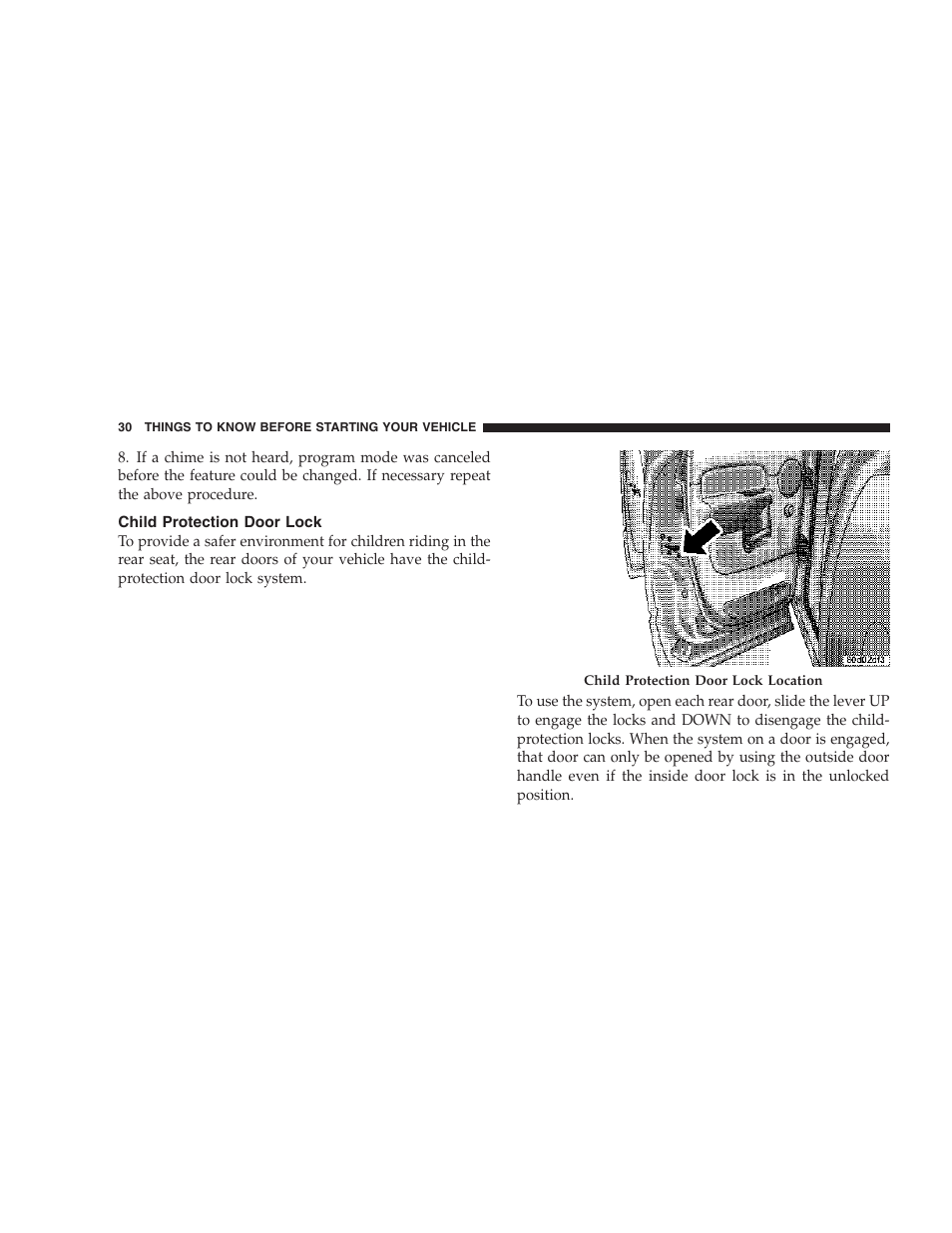 Child protection door lock | Dodge 2007 Ram Chassis Cab User Manual | Page 30 / 532