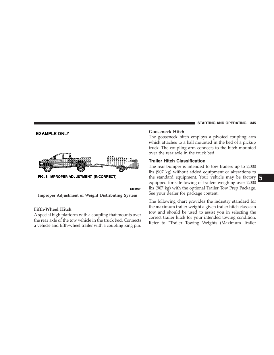 Trailer hitch classification | Dodge 2007 Ram Chassis Cab User Manual | Page 345 / 532