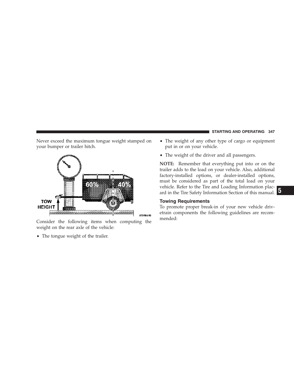 Towing requirements | Dodge 2007 Ram Chassis Cab User Manual | Page 347 / 532