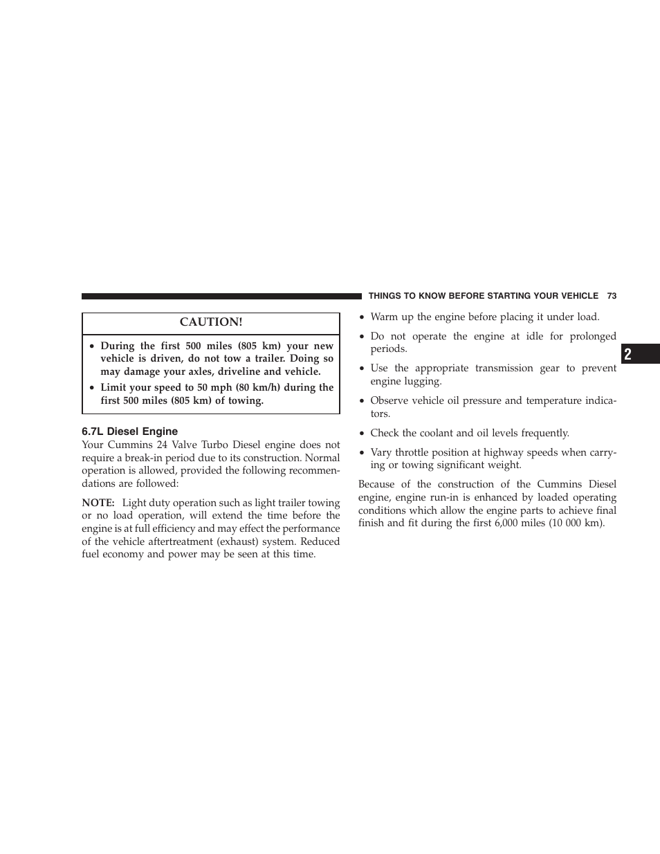 7l diesel engine | Dodge 2007 Ram Chassis Cab User Manual | Page 73 / 532