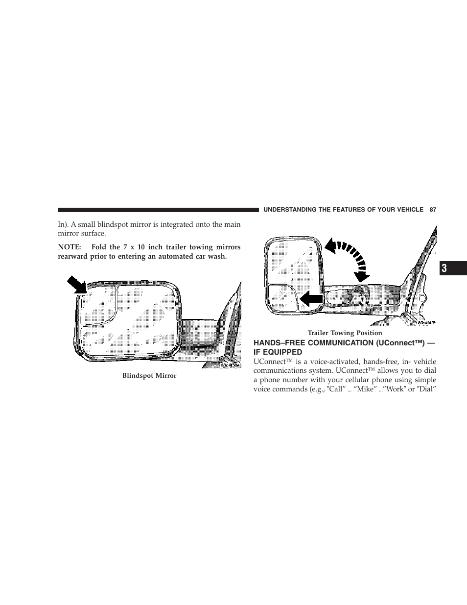 Hands–free communication (uconnect™) — if, Equipped | Dodge 2007 Ram Chassis Cab User Manual | Page 87 / 532