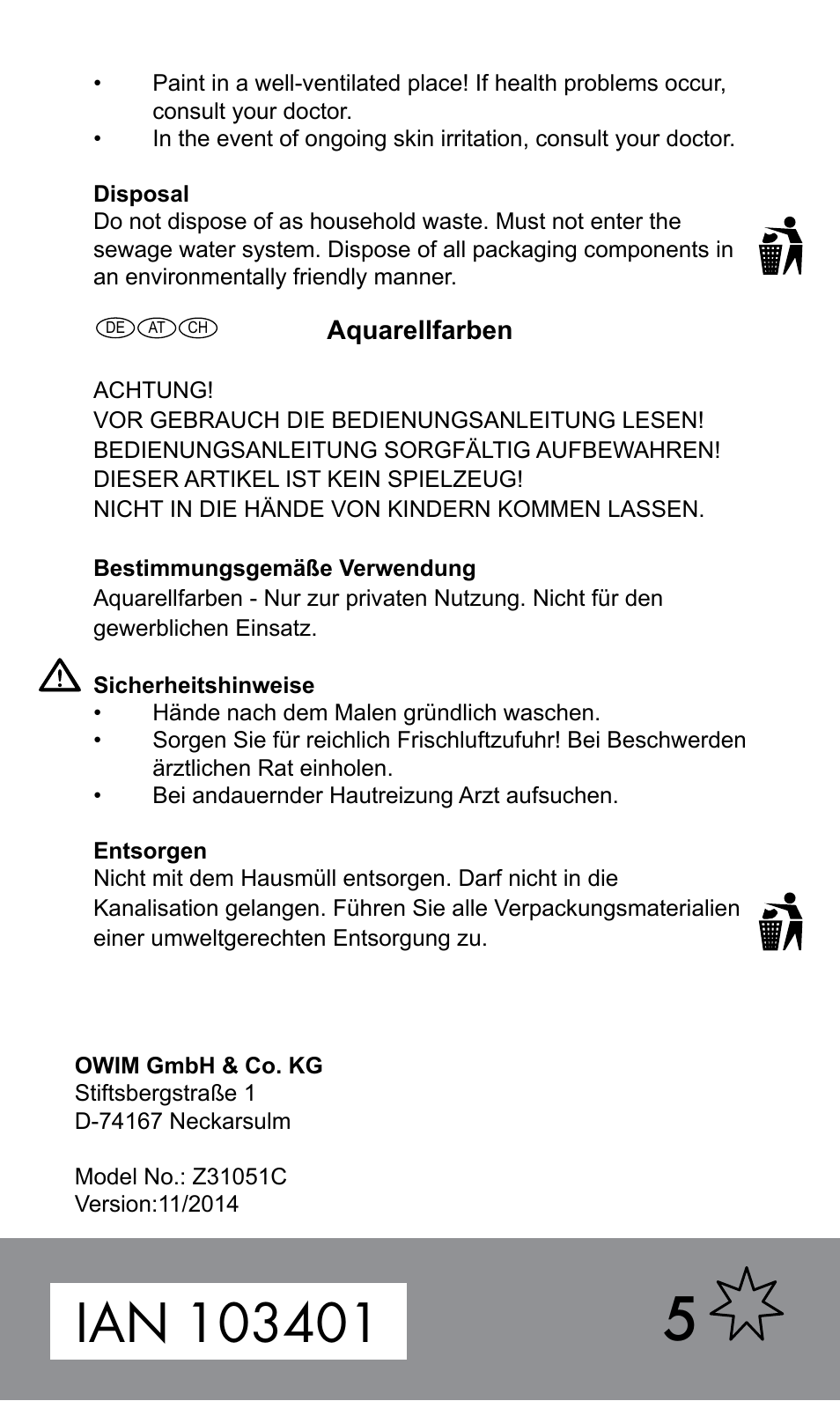 Crelando Z31051C User Manual | Page 4 / 4