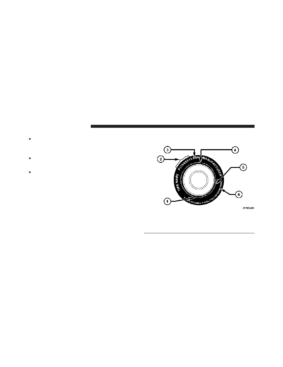 Tire safety information, Tire markings | Dodge 2009 Challenger User Manual | Page 290 / 469