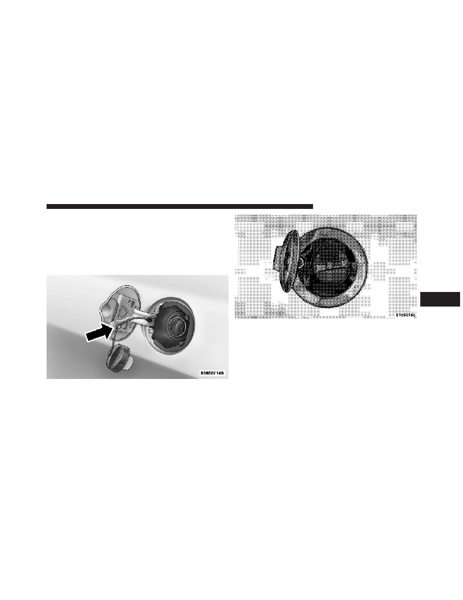 Adding fuel, Fuel filler cap (gas cap) | Dodge 2009 Challenger User Manual | Page 323 / 469