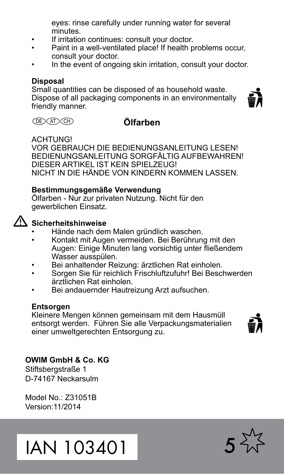 Crelando Z31051B User Manual | Page 4 / 4